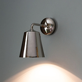 Polished Nickel Luxury Wall Light Turned ON