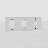Plaque (Triple) Insert Keystone x1 & Insert Rond x2 - Transparent (Noir)