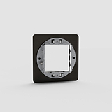 Sleek Single 45mm Switch Plate in Bronze for Lighting Solution - on White Background