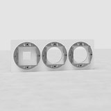 Plaque (Triple) Insert Keystone x1 & Insert Rond x2 - Transparent (Noir)
