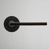 Clayton Poignée de Porte à Ressort à Rosace Affleurante - Bronze
