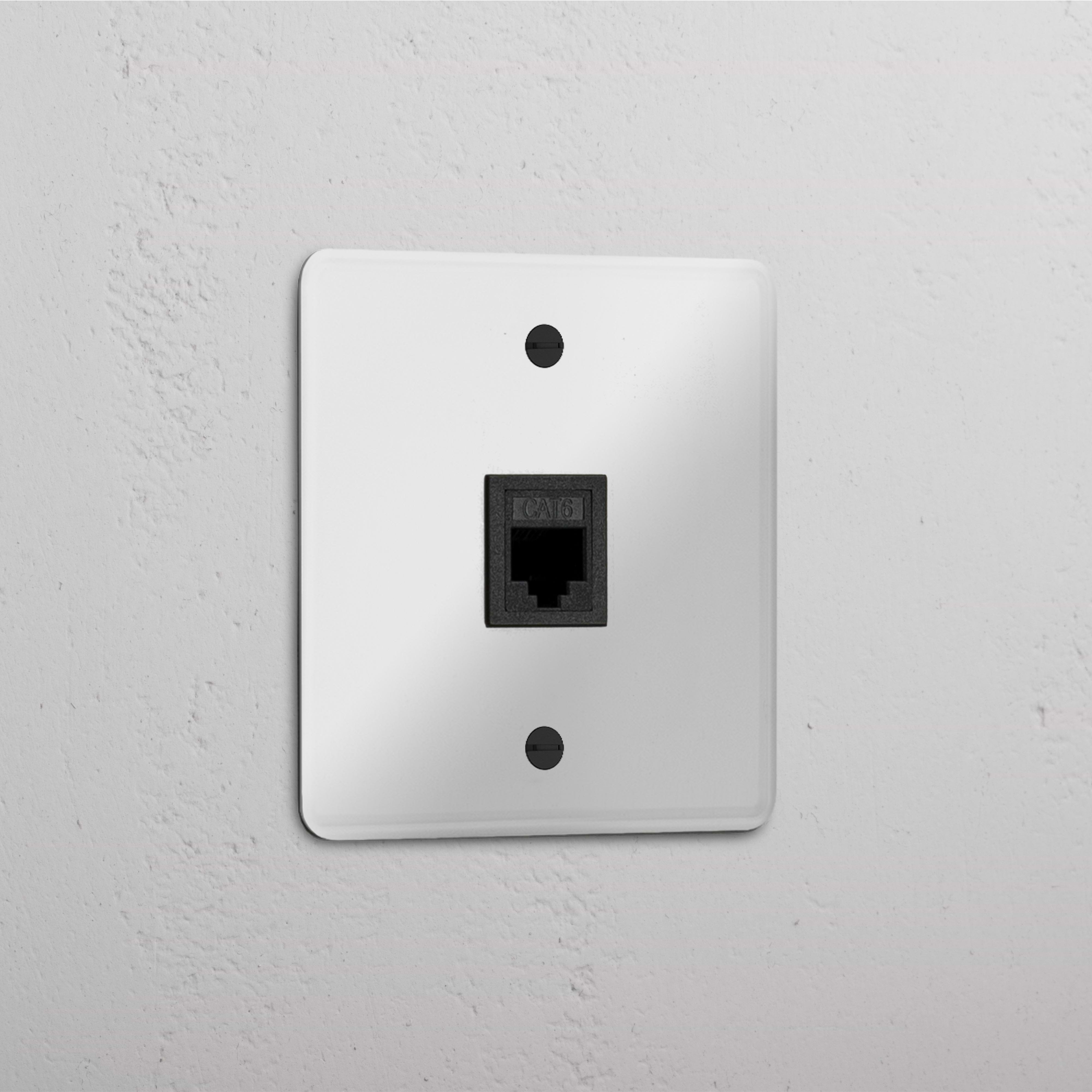 Single RJ45 Module in Clear Black - Reliable Network Connection Accessory
