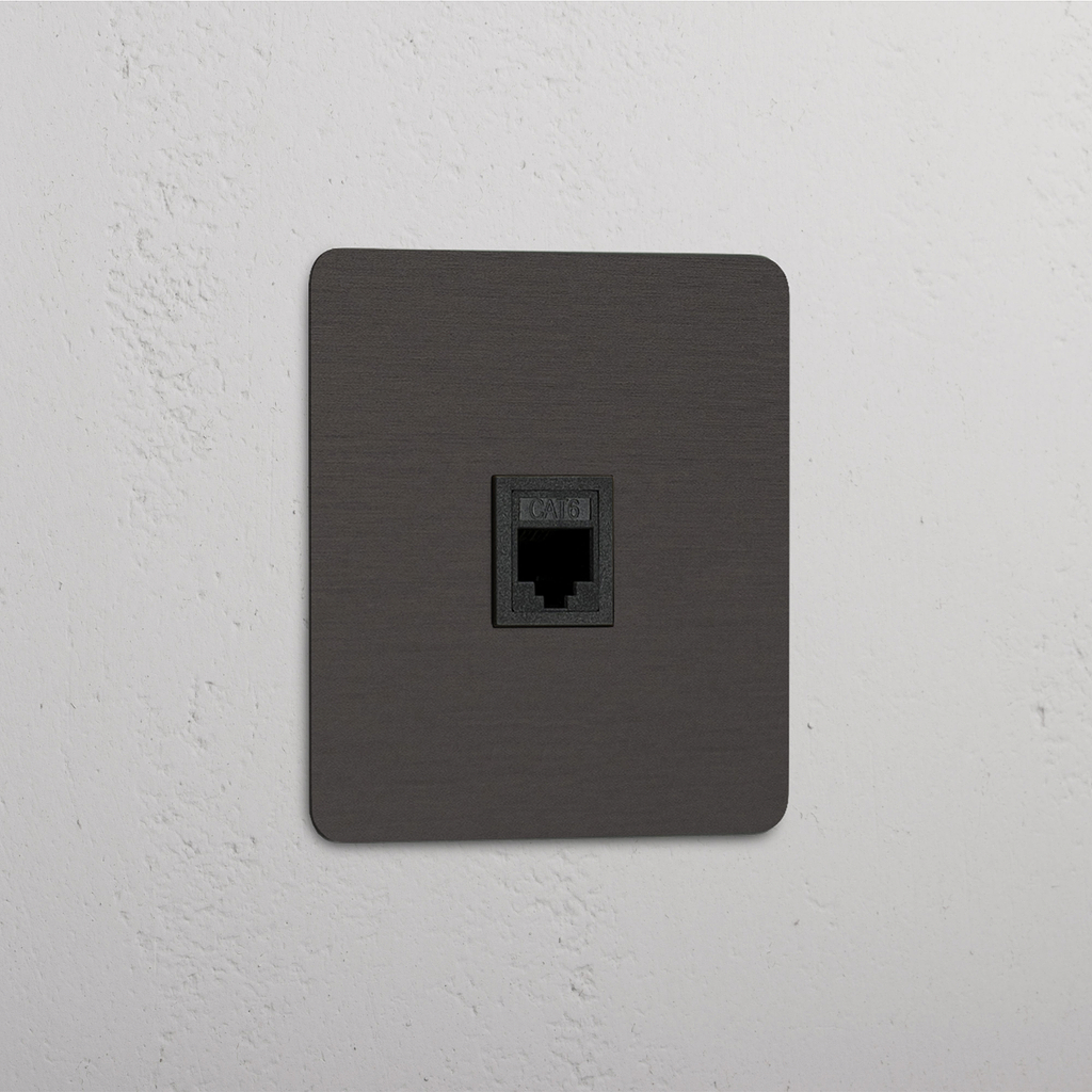 Single RJ45 Module in Bronze Black - Reliable Network Connection