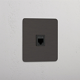 Single RJ45 Module in Bronze Black - Reliable Network Connection