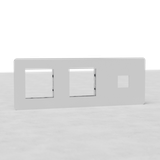 Plaque (Triple) Insert Keystone x1 & Insert 45 mm Carré x2 - Peignable