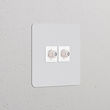 Prise Satellite (Plaque Simple) - Peignable Blanc