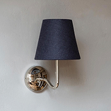 Applique Murale Moyenne Gris Basalte Malvern - Nickel Poli