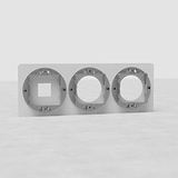 Plaque (Triple) Insert Keystone x1 & Insert Rond x2 - Peignable