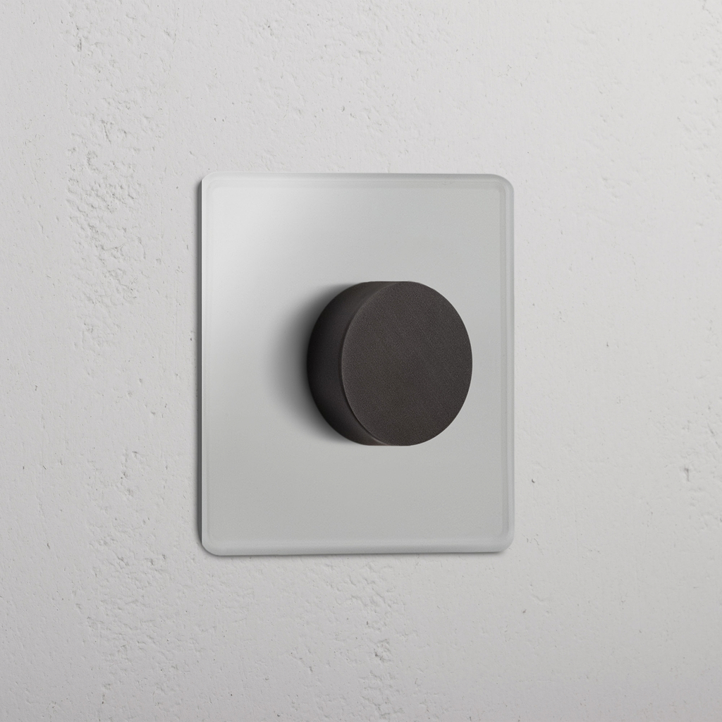 Sophisticated Single Dimmer Switch in Clear Bronze - Light Intensity Control Accessory
