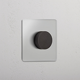 Sophisticated Single Dimmer Switch in Clear Bronze - Light Intensity Control Accessory