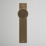 Onslow Bouton de Porte Fixe à Plaque Longue - Laiton Ancien