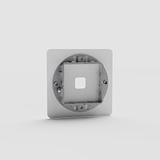 Minimalist Single Switch Plate in Clear for Lighting - on White Background