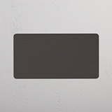 Refined Double Blank Plate in Bronze for Modern Home Decor on White Background