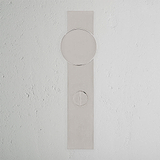 Onslow Bouton de Porte à Ressort à Plaque Longue et Condamnation - Nickel Poli