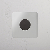 Sophisticated Single Dimmer Switch in Clear Bronze for Light Intensity Control on White Background