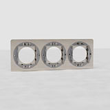 Plaque (Triple) Insert Rond - Nickel Poli