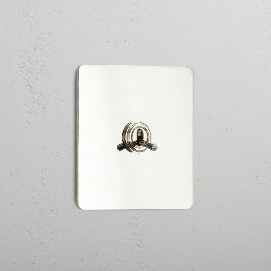 Retractive Light Toggle Switch: Polished Nickel Single Toggle Switch (Ret)