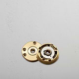 Solid Brass Harper T-Bar Sprung Door Handle Mechanism on White Background