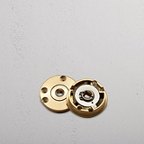 Solid Brass Poplar Sprung Door Knob Mechanism on White Background