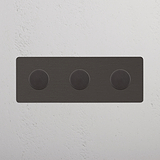 Bronze Triple Dimmer Switch - Modern Solution for Adjustable Light Control on White Background