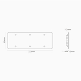 Plaque Obturatrice Triple - Transparent (Insert Blanc)