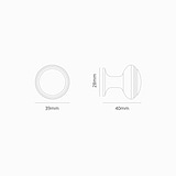 Barlow Bouton de Meuble Taille Moyenne - Nickel Poli