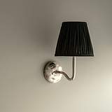 Malvern Applique Murale Moyenne Plissée Vert Profond - Nickel Poli