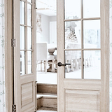 Bronze Digby Fixed Door Handle in White Room