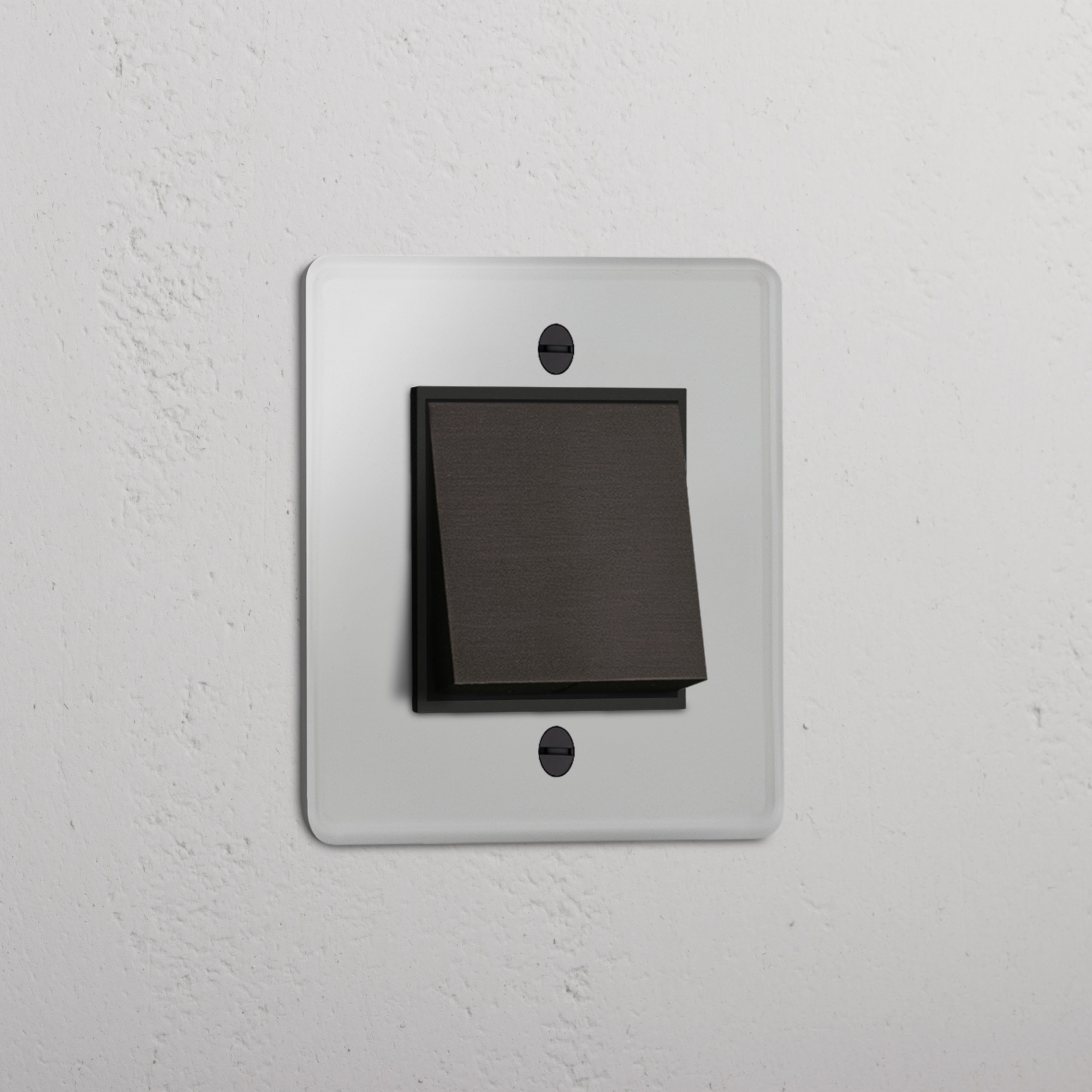 Intermediate Single Rocker Switch in Clear Bronze Black - Versatile Light Control Accessory