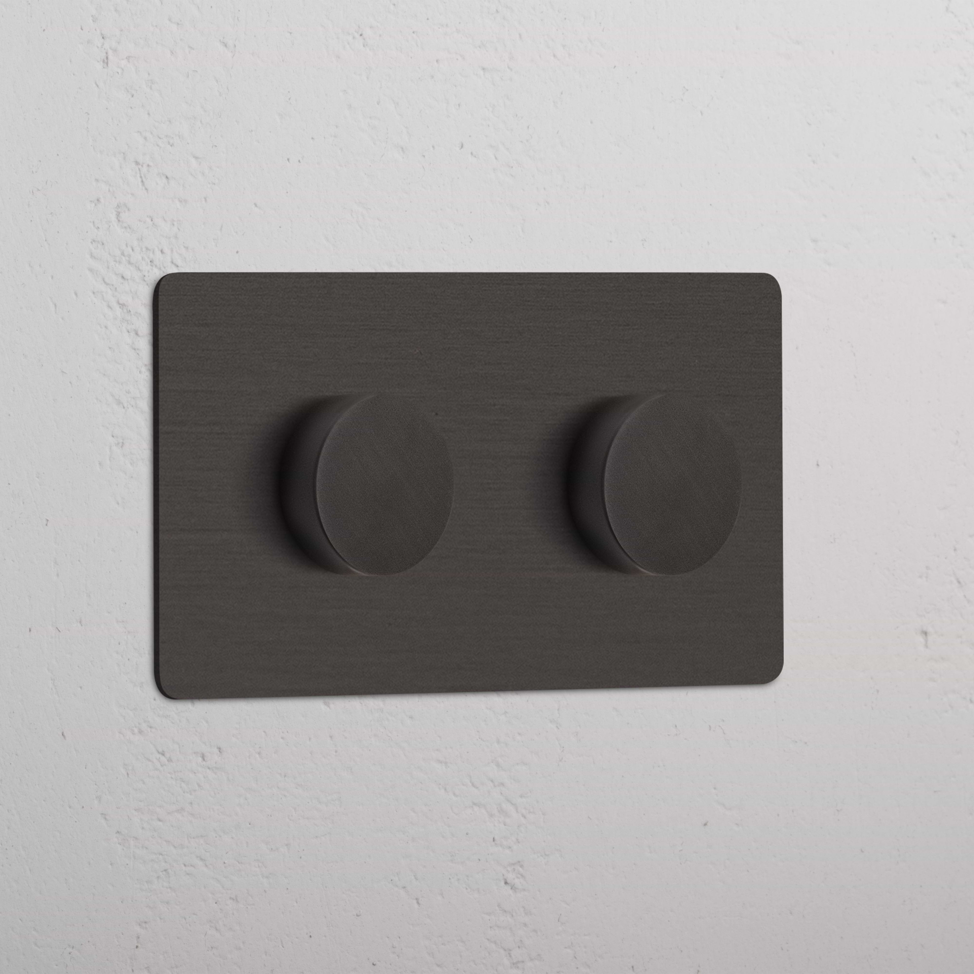 Double Dimmer Switch in Bronze - Adjustable Light Control