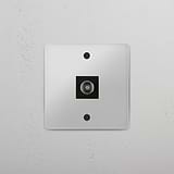 Clear Black Single TV Module - High-Quality Television Signal Solution on White Background