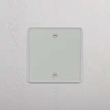 Decorative Home Detail: Aesthetic Clear White Single Blank Plate on White Background