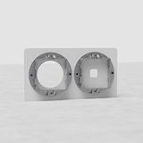 Plaque (Double) Insert Interrupteur x1 & Insert Rond x1 - Peignable