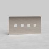 Four Outlet Double Switch Plate in Polished Nickel EU - Comprehensive Light Control Solution