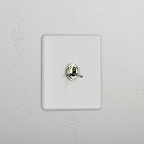 Intermediate Single Toggle Switch in Clear Polished Nickel - Flexible Lighting Control Accessory