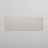 High Coverage Decorative Wall Cover: Polished Nickel Triple Blank Plate on White Background
