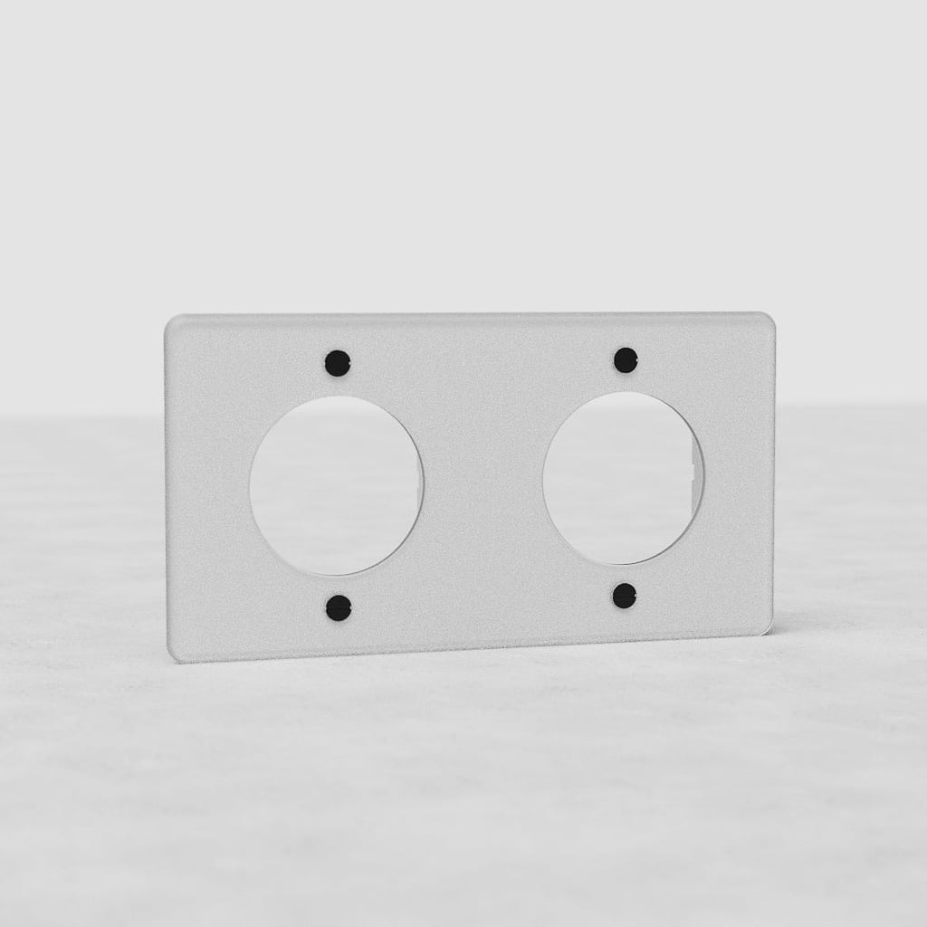 Plaque (Double) Insert Rond - Transparent (Noir)