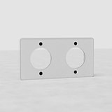 Plaque (Double) Insert Rond - Transparent (Noir)