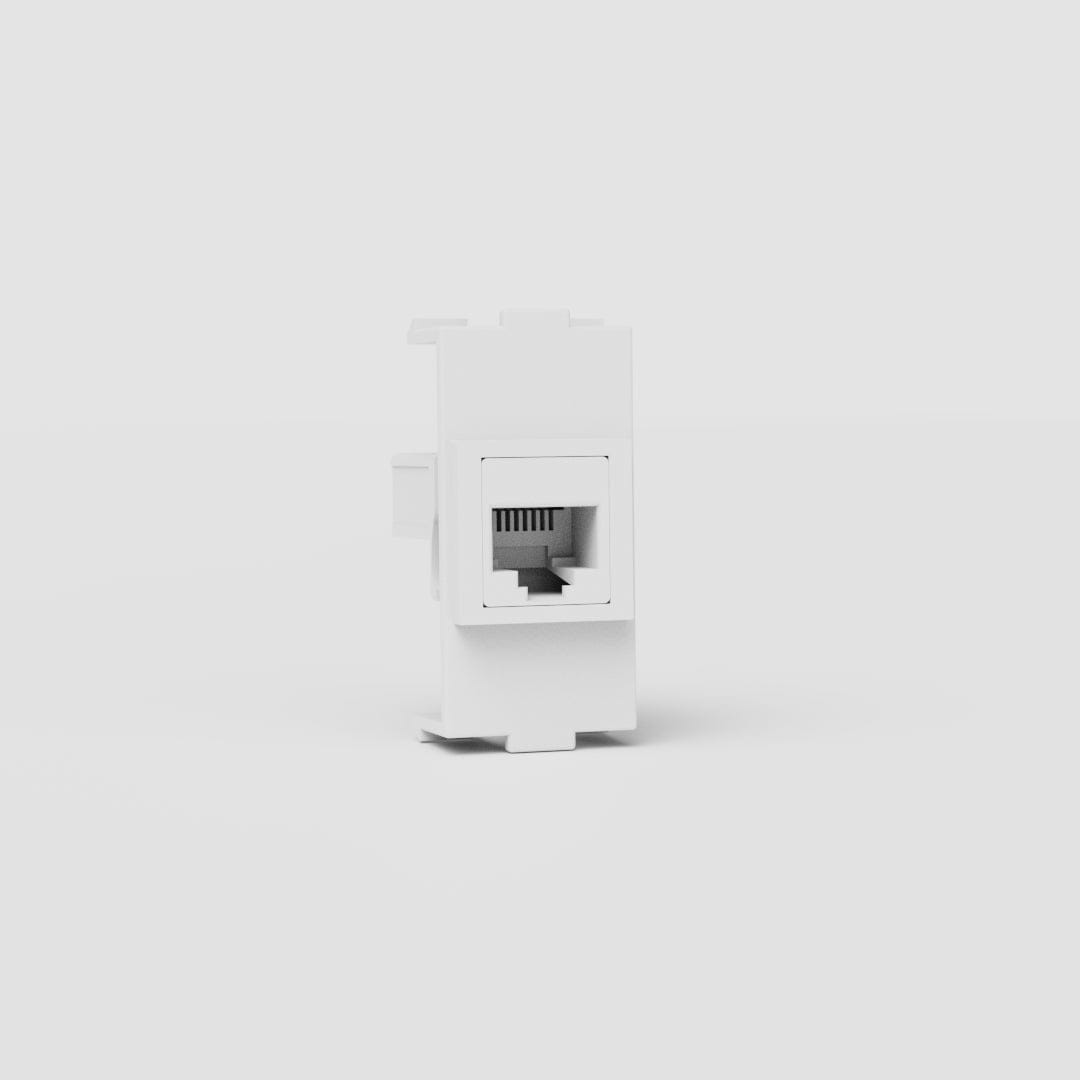 RJ45 Keystone Module in White - Network Connection Solution