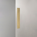 Corston Push Plate in Antique Brass on White Background