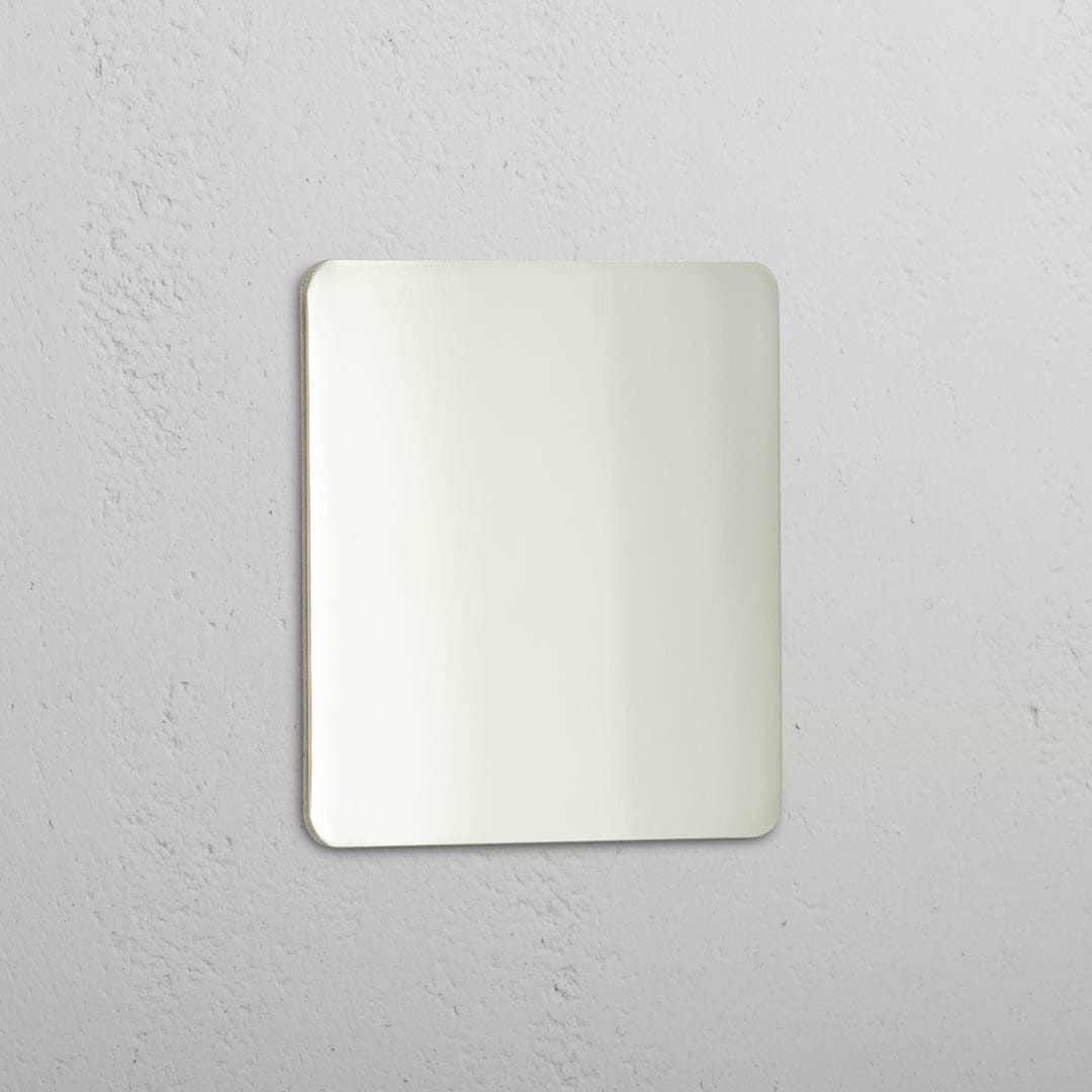 Elegant Decorative Wall Cover: Polished Nickel Single Blank Plate