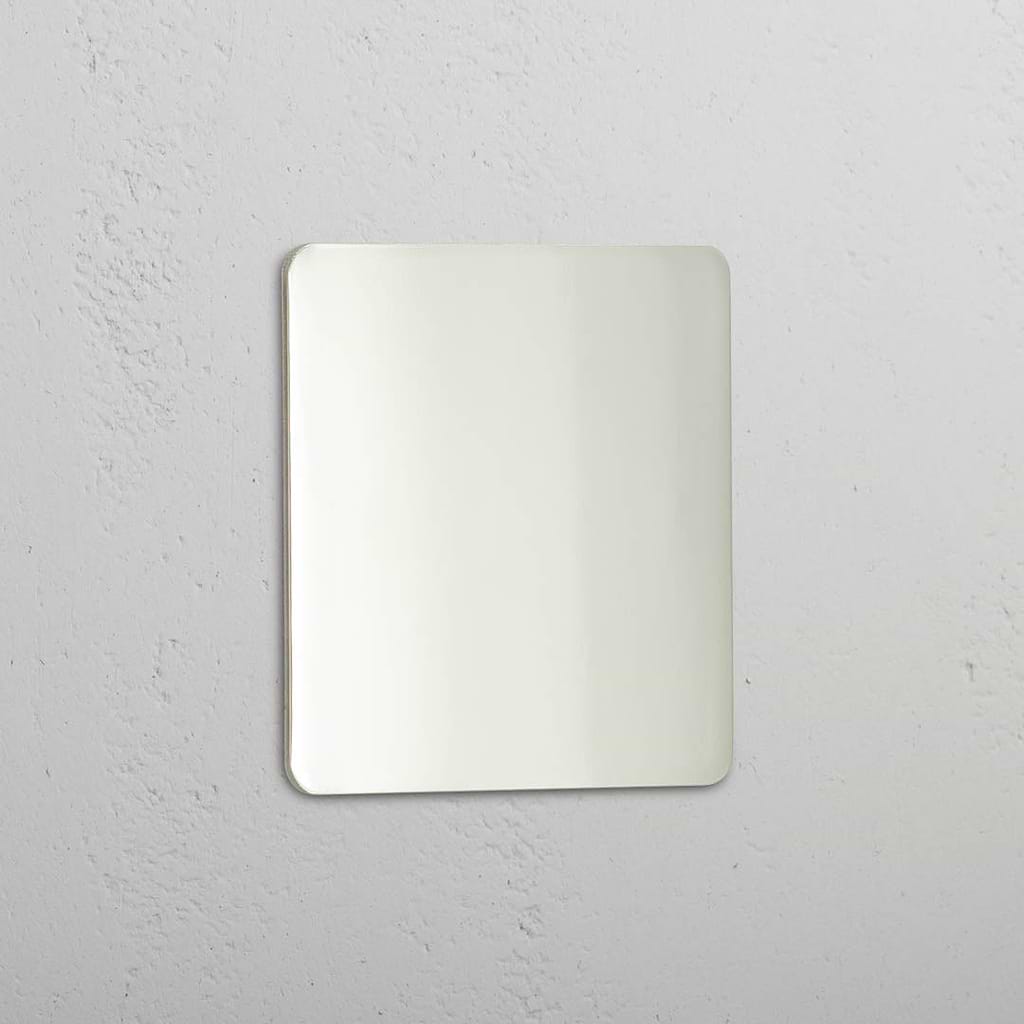 Elegant Decorative Wall Cover: Polished Nickel Single Blank Plate