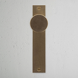 Onslow Bouton de Porte à Ressort à Plaque Longue - Laiton Ancien