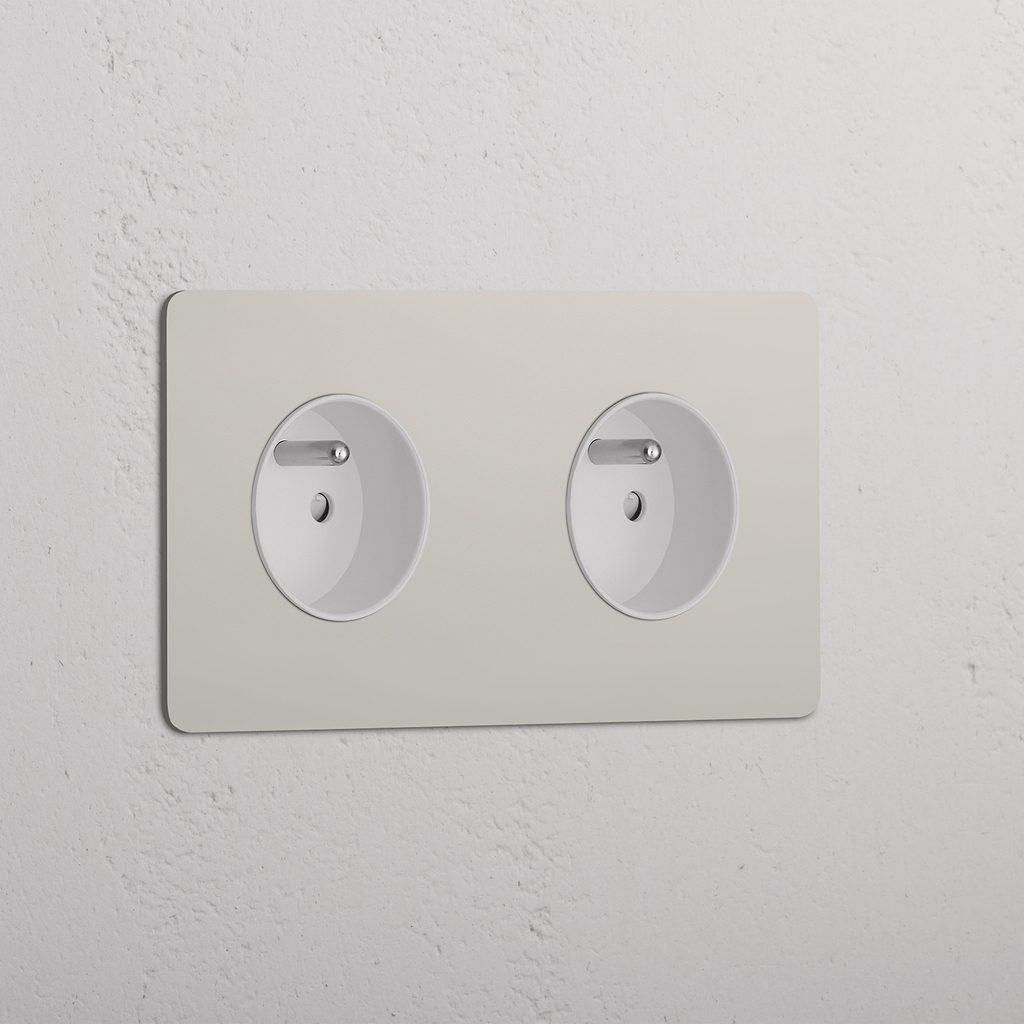 Double 2x French Power Module - Polished Nickel White
