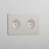 Double 2x French Power Module - Polished Nickel White