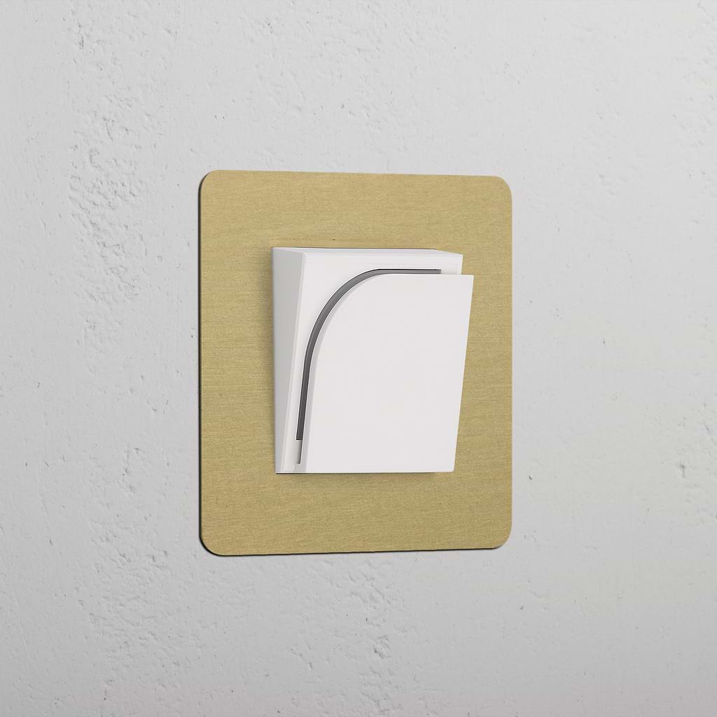 Lecteur de Carte pour Hôtel Simple - Laiton Ancien (Insert Blanc)