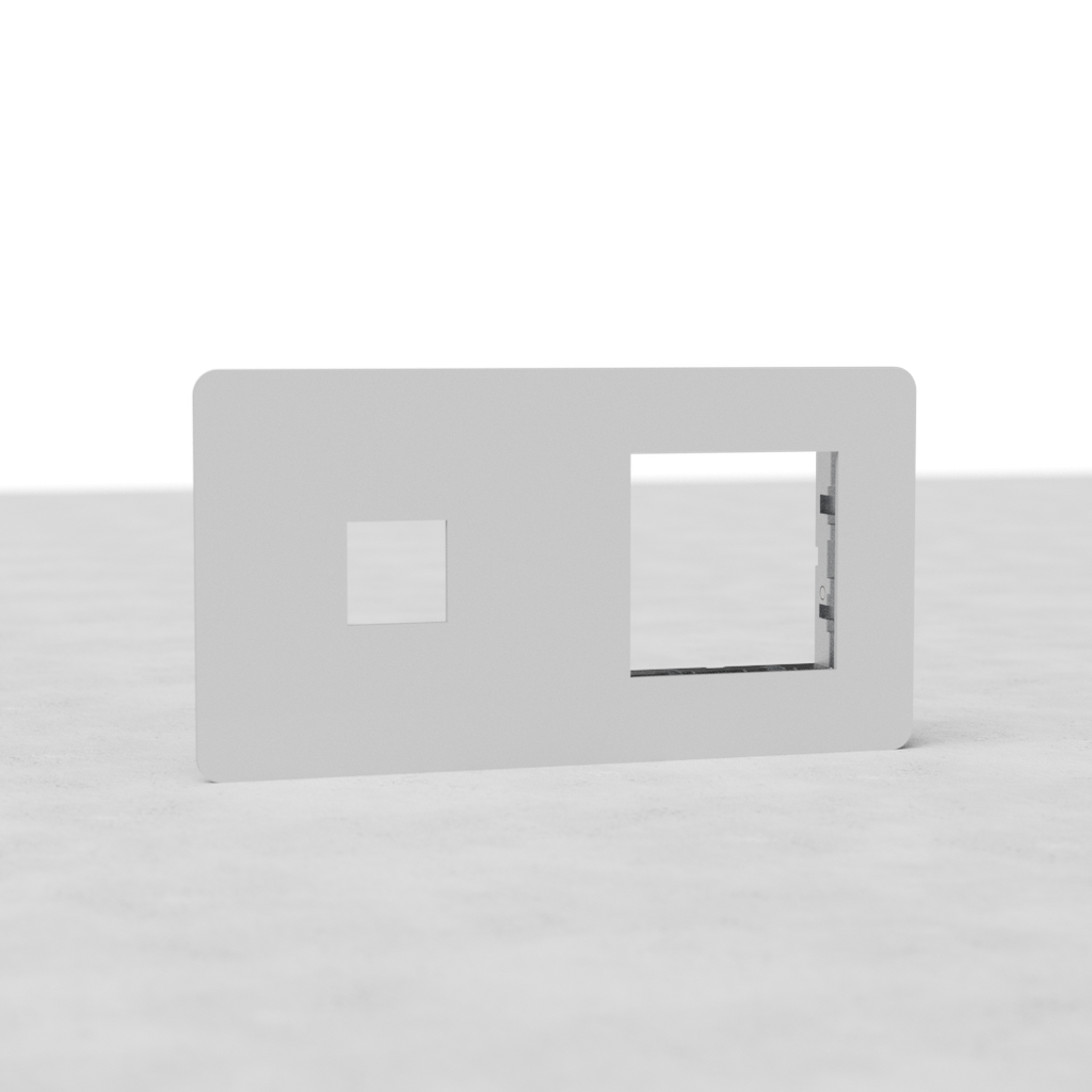 Plaque (Double) Insert Keystone x1 & Insert 45 mm Carré x1 - Peignable