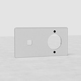 Plaque (Double) Insert Interrupteur x1 & Insert Rond x1 - Transparent (Noir)