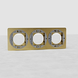 Plaque (Triple) Insert Rond - Laiton Ancien