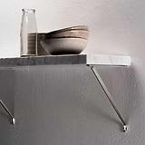 Brixton Support d'étagère 200mm - Nickel Poli